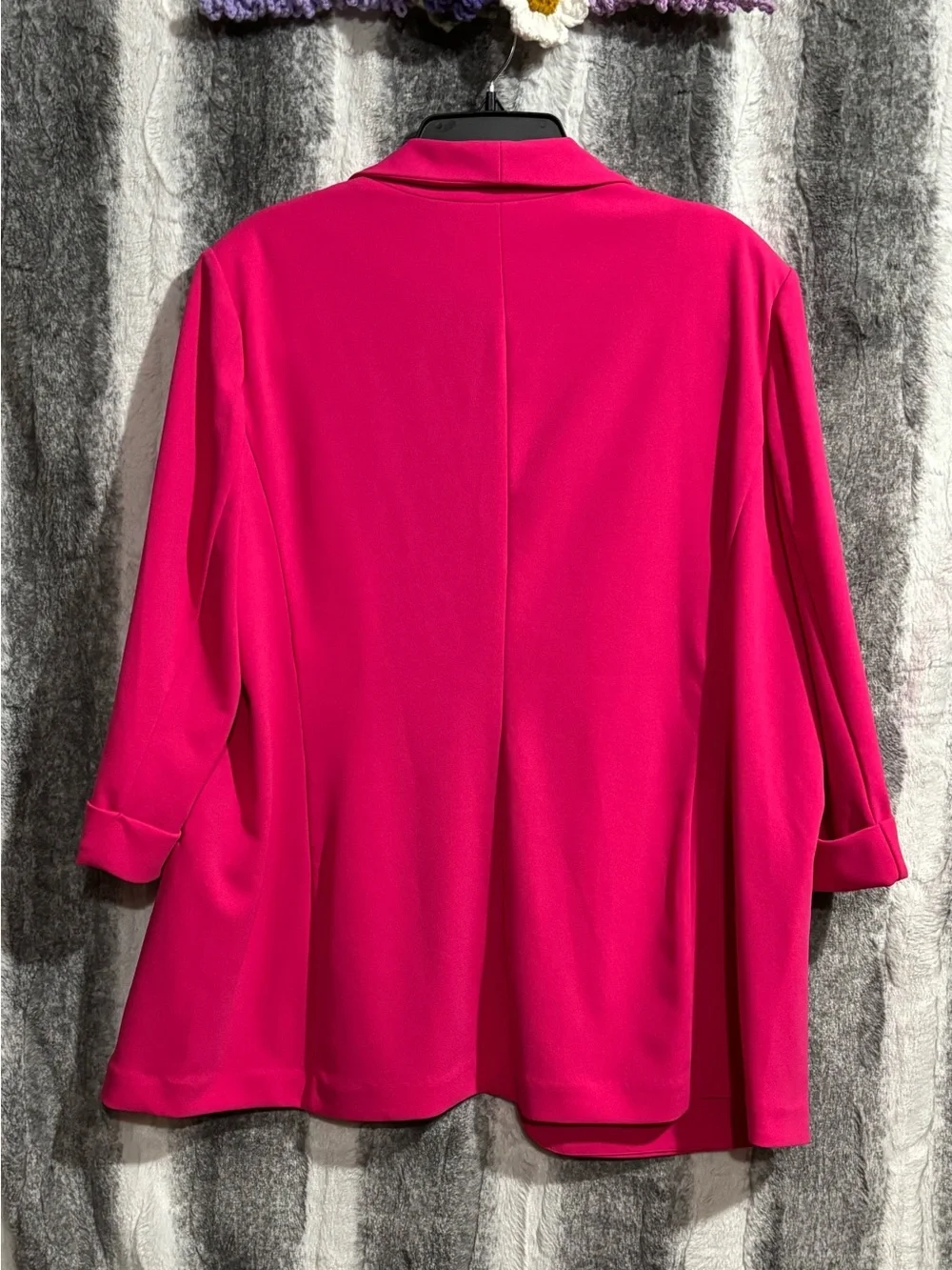 Anne Klein Hot Pink Open-Front Shawl Collar Blazer size XL
